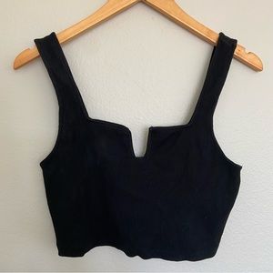 Zara black ribbed crop top
